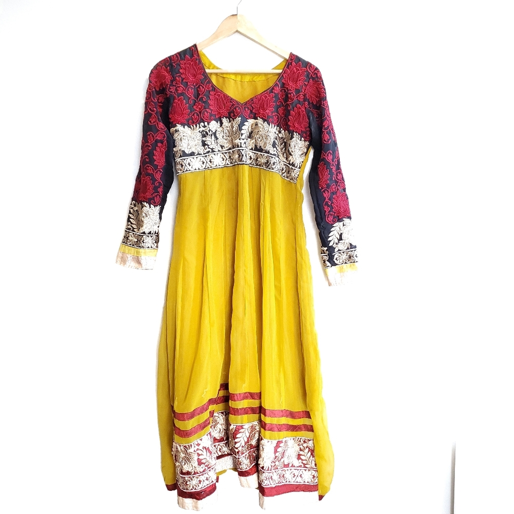 Red and Yellow Indian Salwar Kameez